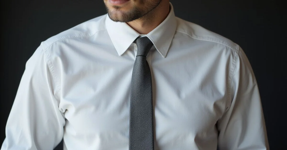 Well-fitted dress shirt showing proper collar fit