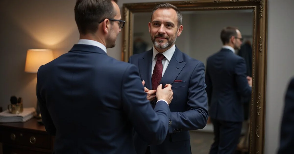 Suit alteration consultation for fit adjustment