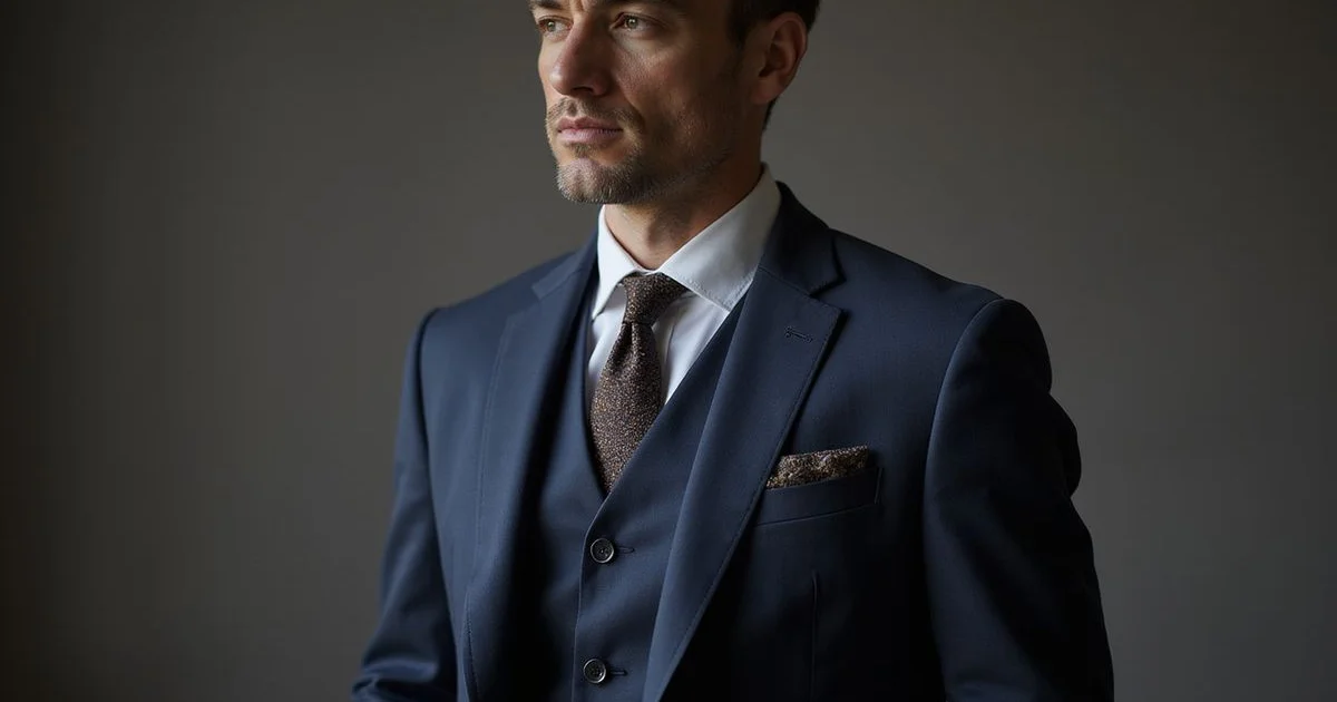 Example of well-fitted suit showing proper proportions