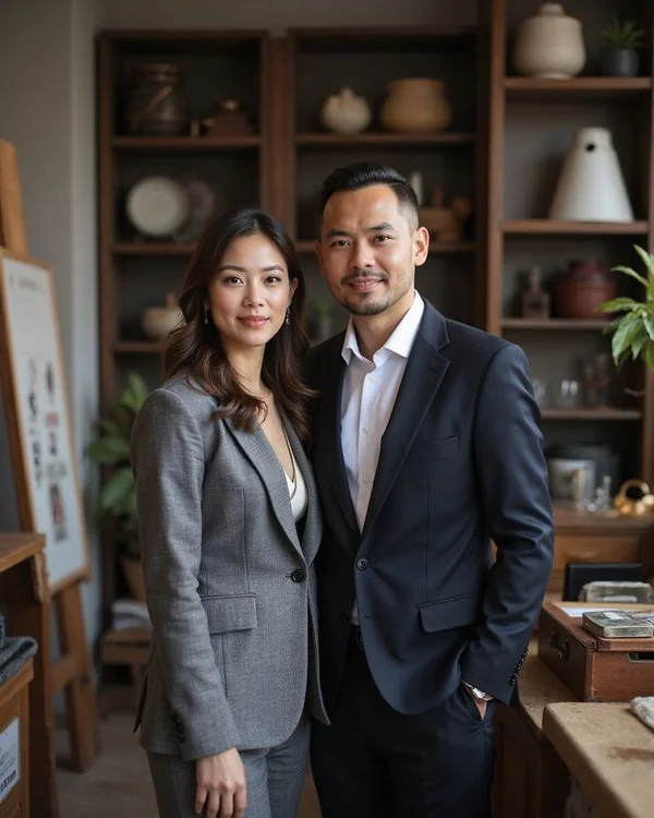 Lanwin Tailor master tailor in the Petaling Jaya atelier